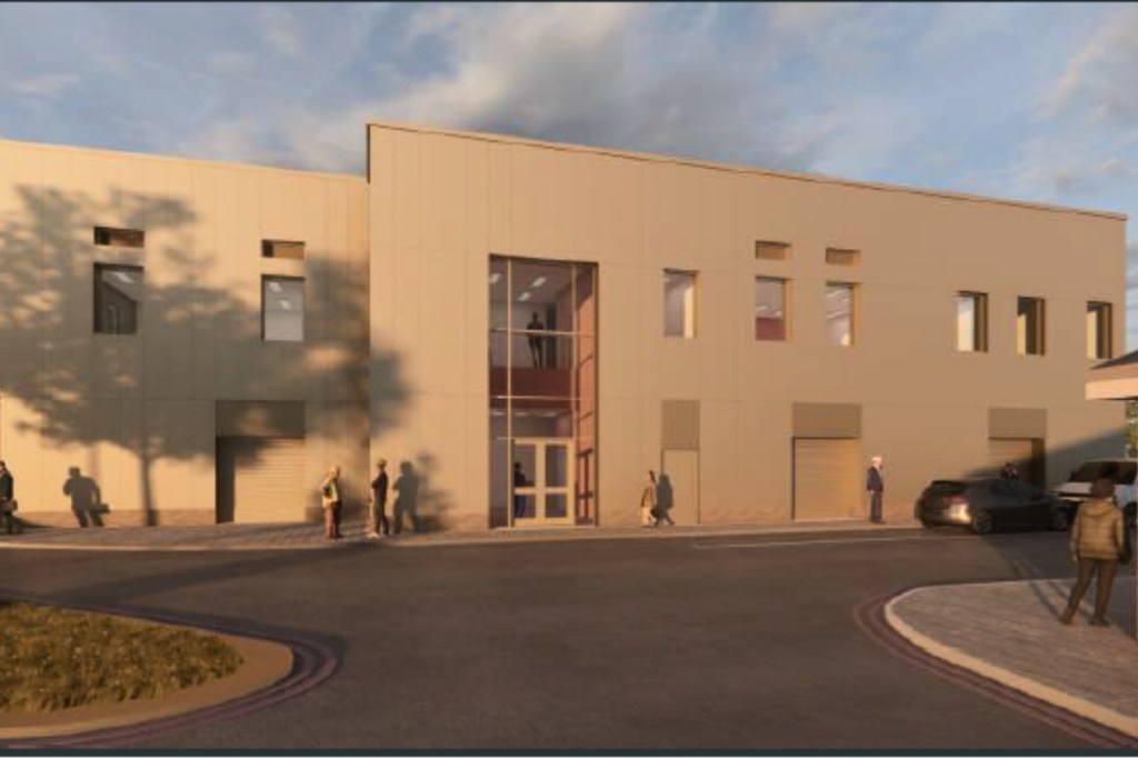 A rendering of the New Energy Centre at Scunthorpe General Hospital