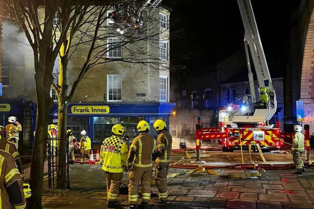 A photo of Frank Innes in Mansfield during the fire