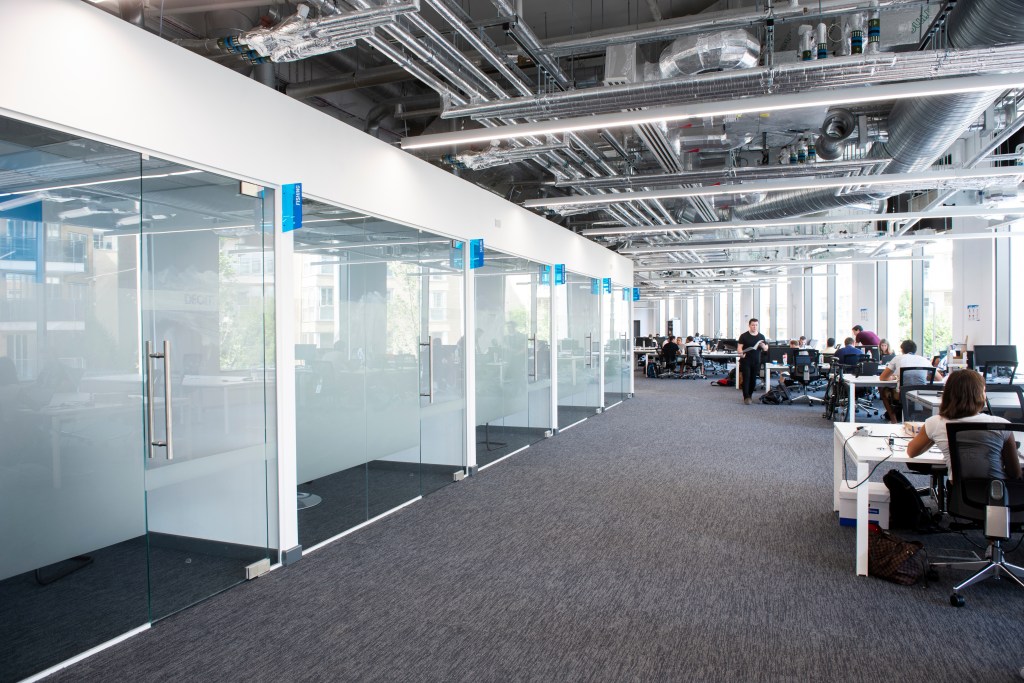 A photo of the inside of Decathlon's office in Surrey Quays