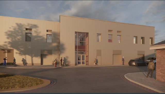Rendering of Scunthorpe General Hospital's new Energy Centre